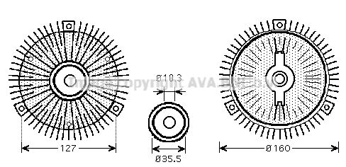 AVA QUALITY COOLING sankaba, radiatoriaus ventiliatorius MSC409